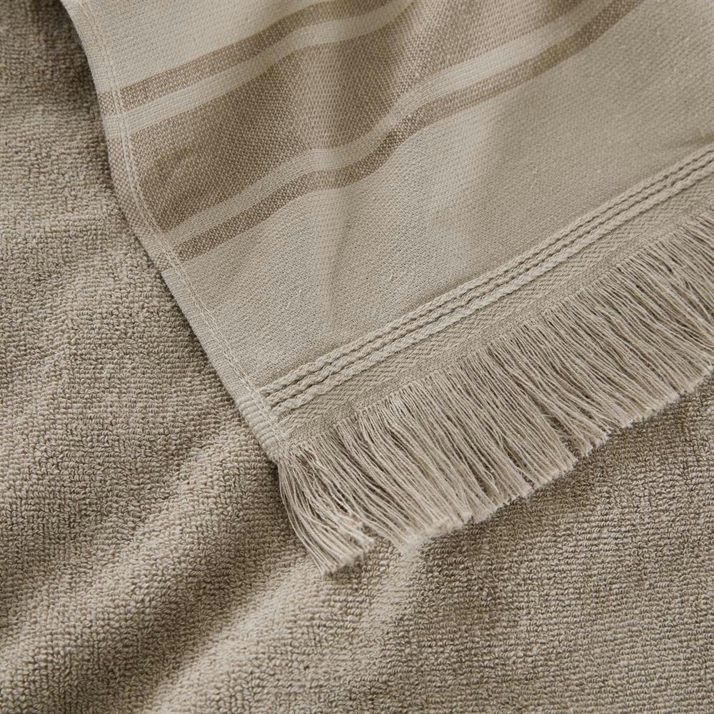 AGADIR - Fouta en coton marron 90x200 cm