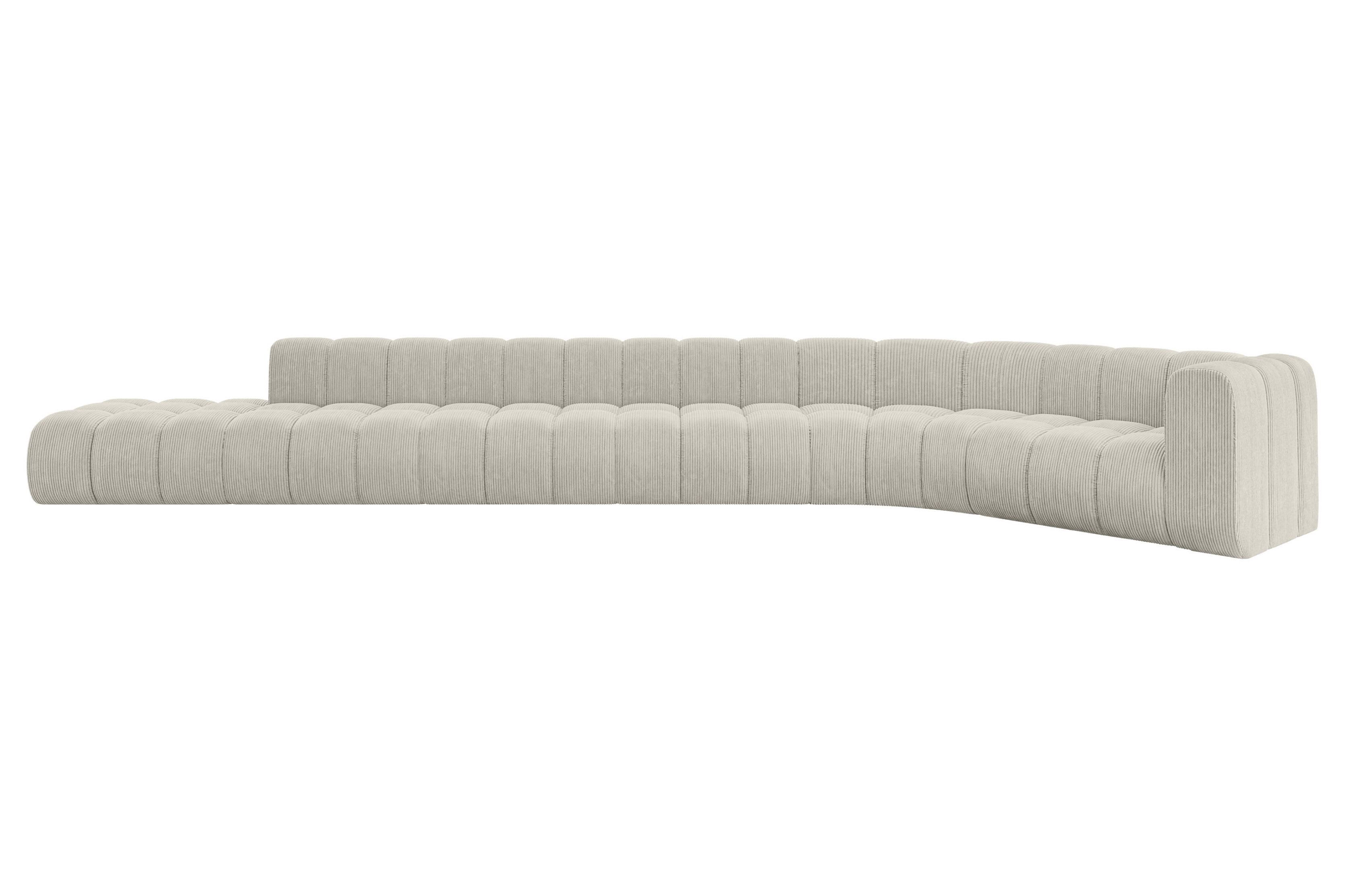 Narożnik prawostronny modułowy Tilmo-L3 - 581x194x70 cm Kremowy