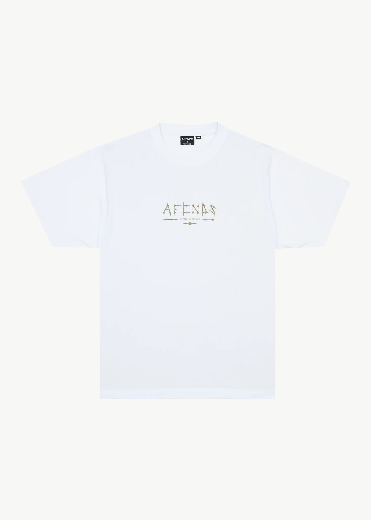 AFENDS Mens Spinal - Boxy Tee - White