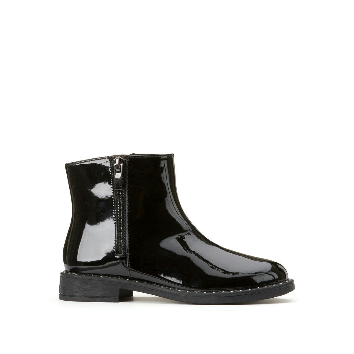 Bottines vernies zippées