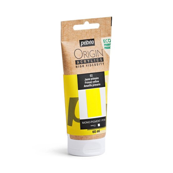 Pebeo Origin Primary Yellow Acrylic Paint 60ml