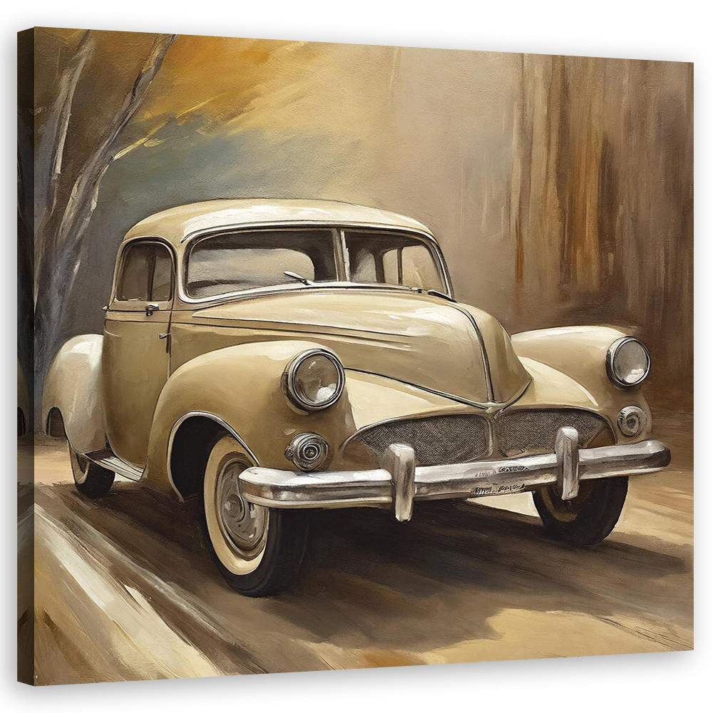 Feeby Obraz na płótnie, Samochód retro vintage 30x30