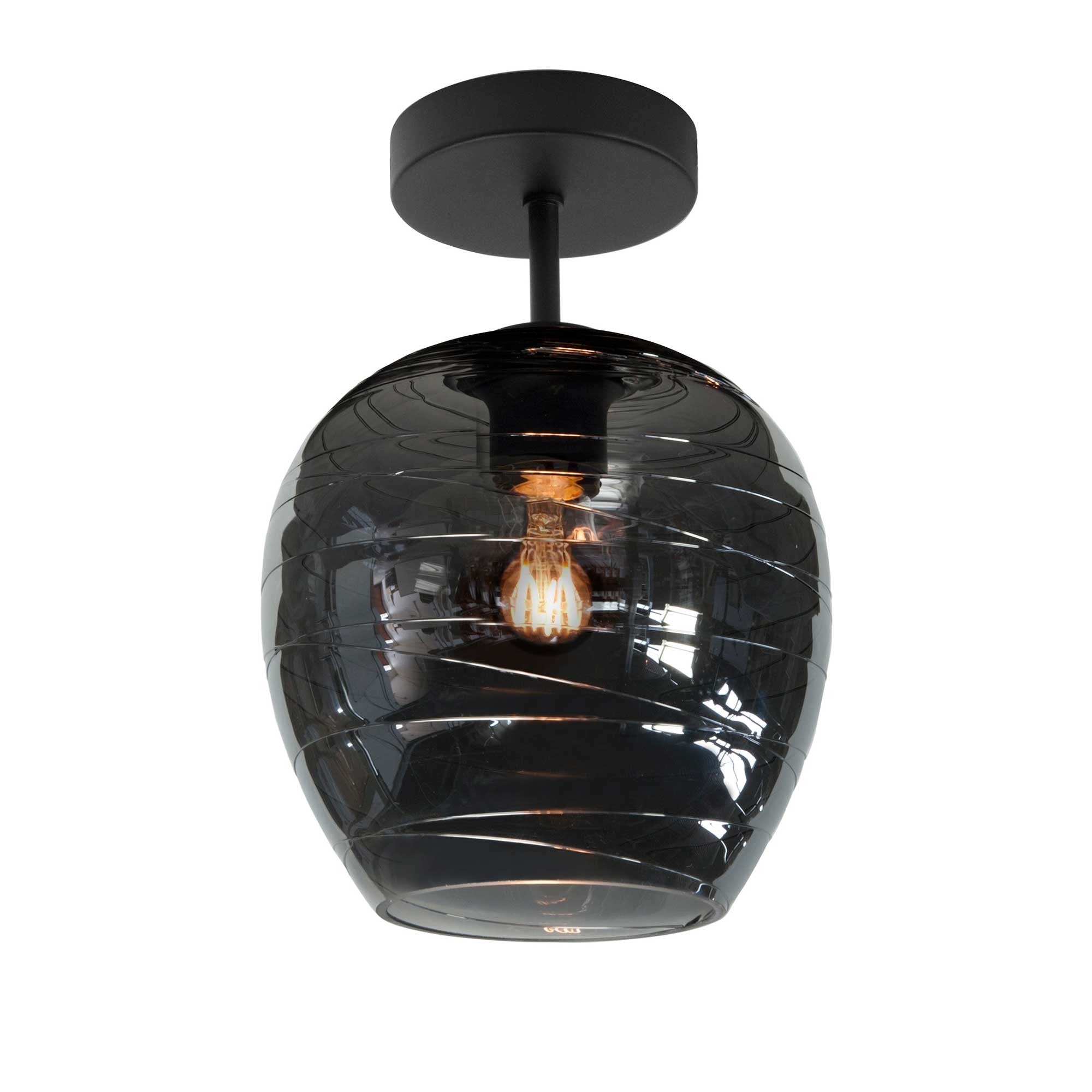 Highlight plafondlamp Fantasy - 1 lichts - 21 x 30  cm - zwart