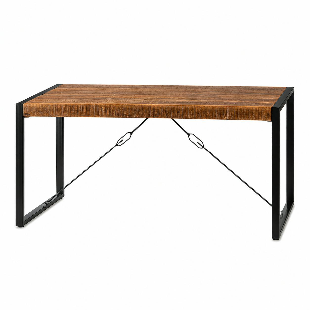 Table à manger bois métal à tendeurs 220 cm KARGO