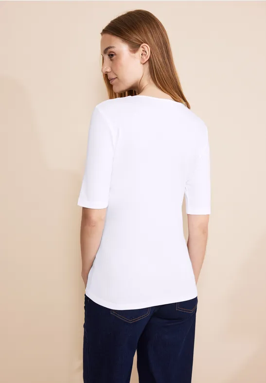 Basic T-Shirt mit blickdichter Front