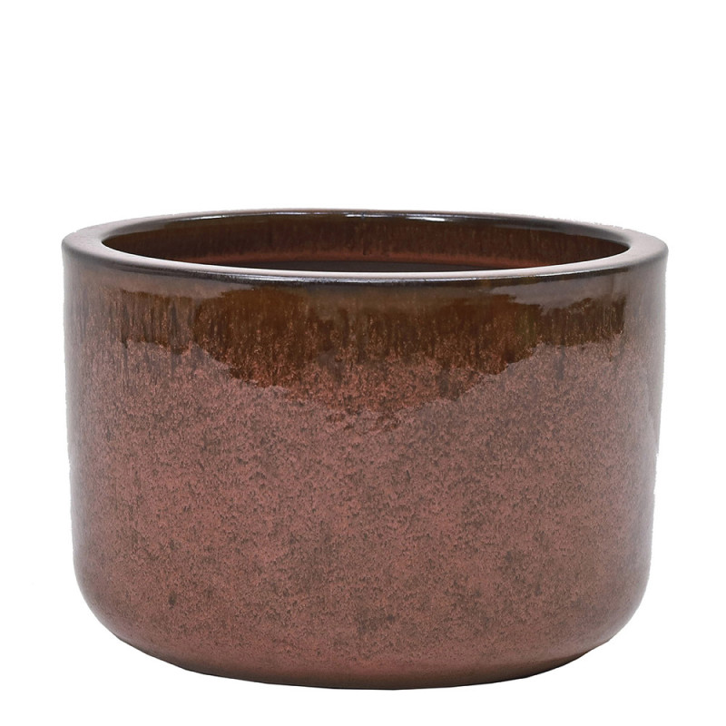 Pot en terre cuite Glazed rouge baie sauvage Ø 30,5 x 20 cm
