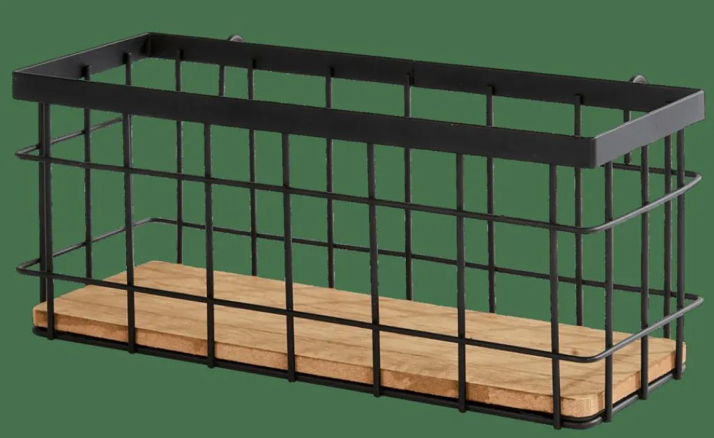 Decoration Murale^CASA MODULAR Panier En Fil Noir