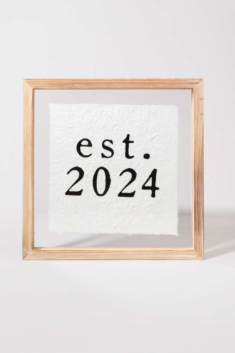 Est 2024 Wall Plaque