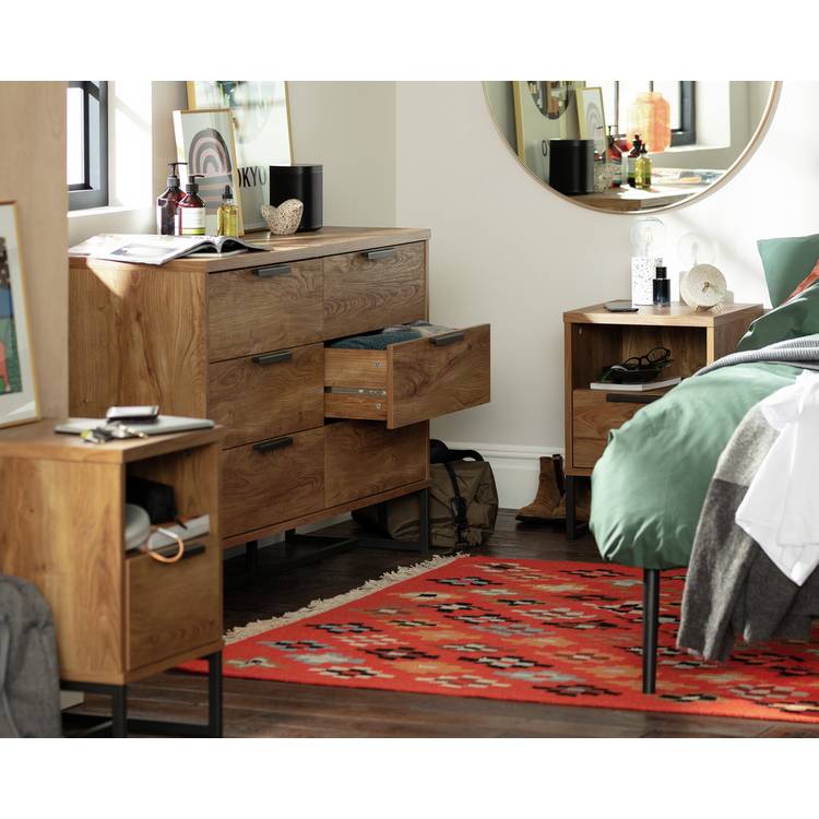 Habitat Nomad 2 Bedsides & 3 3 Drawer Set - Oak Effect