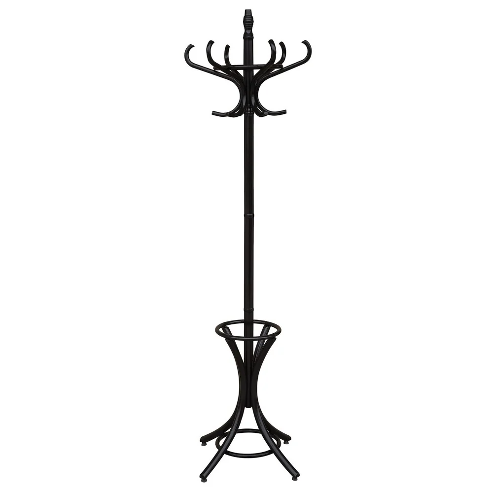 Porch & Den Parmele Wood Standing Coatrack and Umbrella Stand