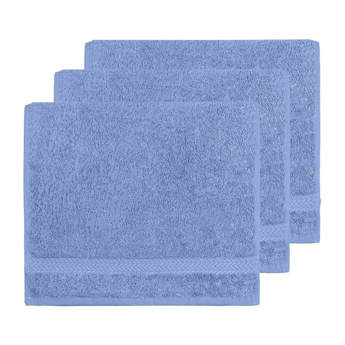 LUXURY - Lot de 3 serviettes invité 550gr/m²  lavande 30x50 cm