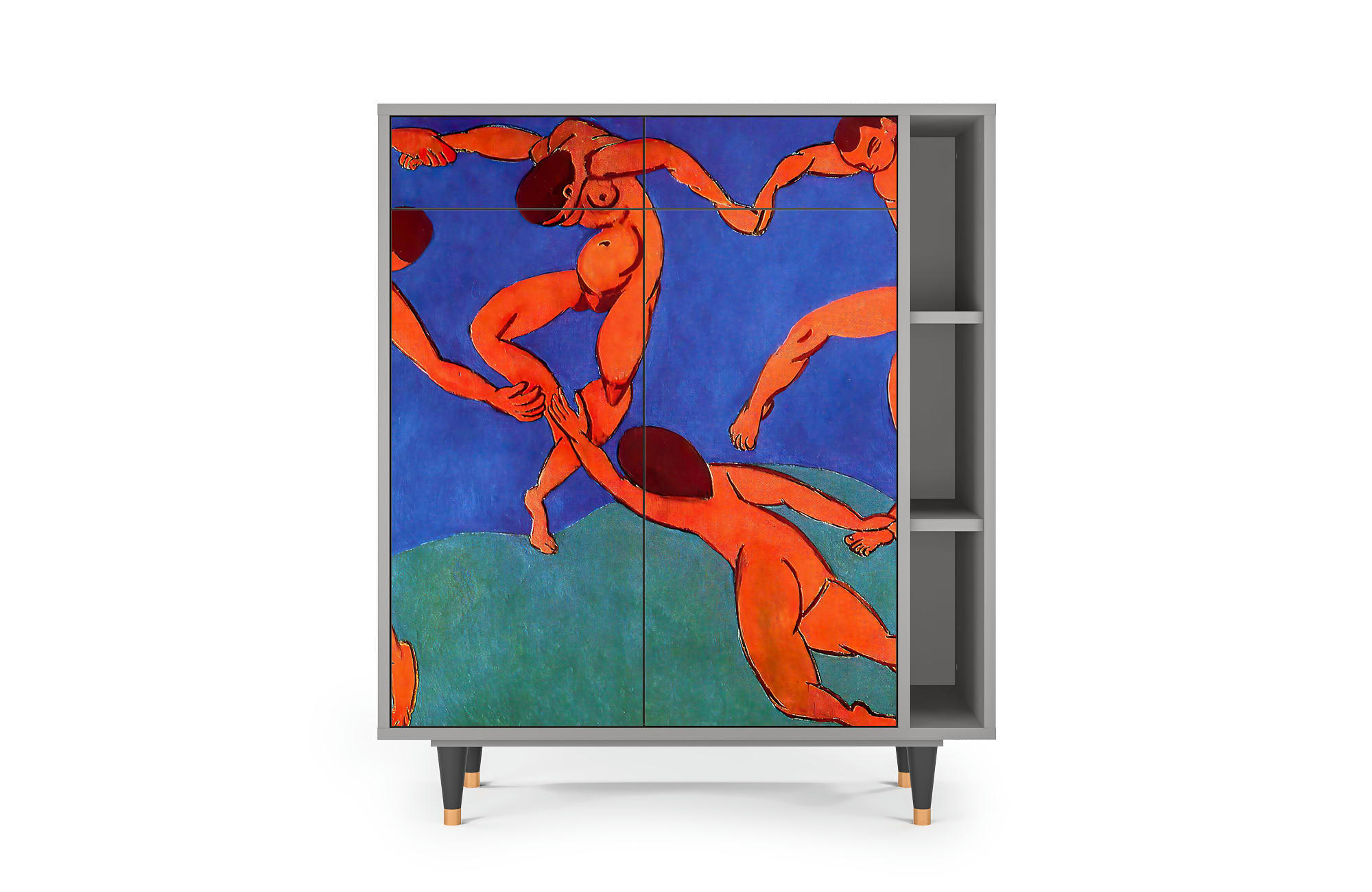 THE DANCE BY HENRI MATISSE - Buffet  multicolore 2 tiroirs et 2 portes L 94 cm