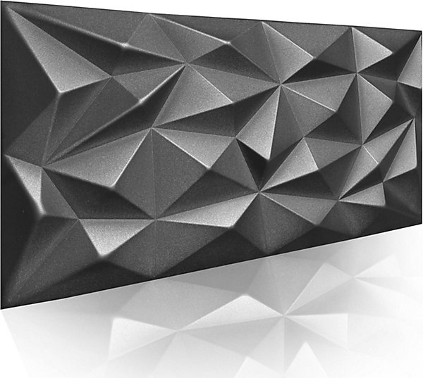 8x - 4m2 panneaux muraux 3D en polystyrène XPSflexibles 100 x 50 cmRevêtement mural et de plafond moderne Brillant Black