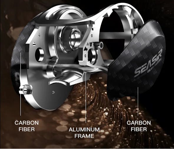 NNEOBA High-Speed Baitcasting Reel Dual Spools Right Hand Black