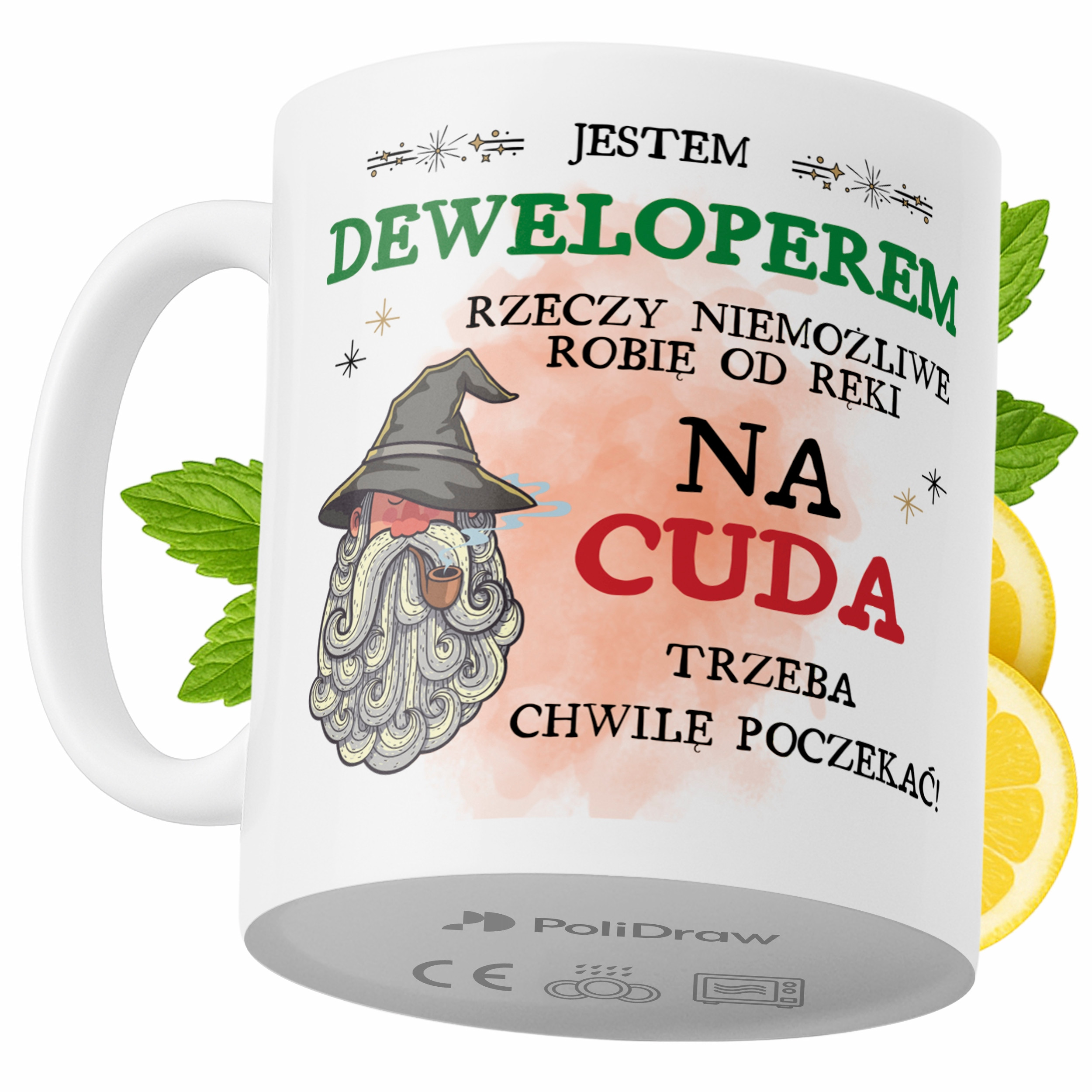 Kubek Dla Dewelopera na Prezent z Nadrukiem ze Zdjęciem 330 ml PoliDraw