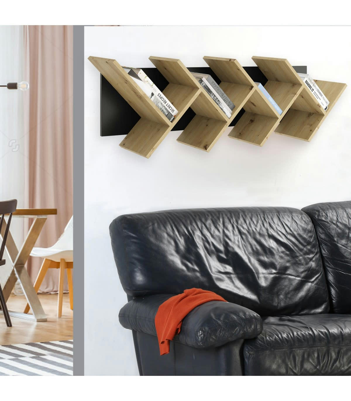 BÜCHEN - Etagère Murale à Livres L127.5 cm