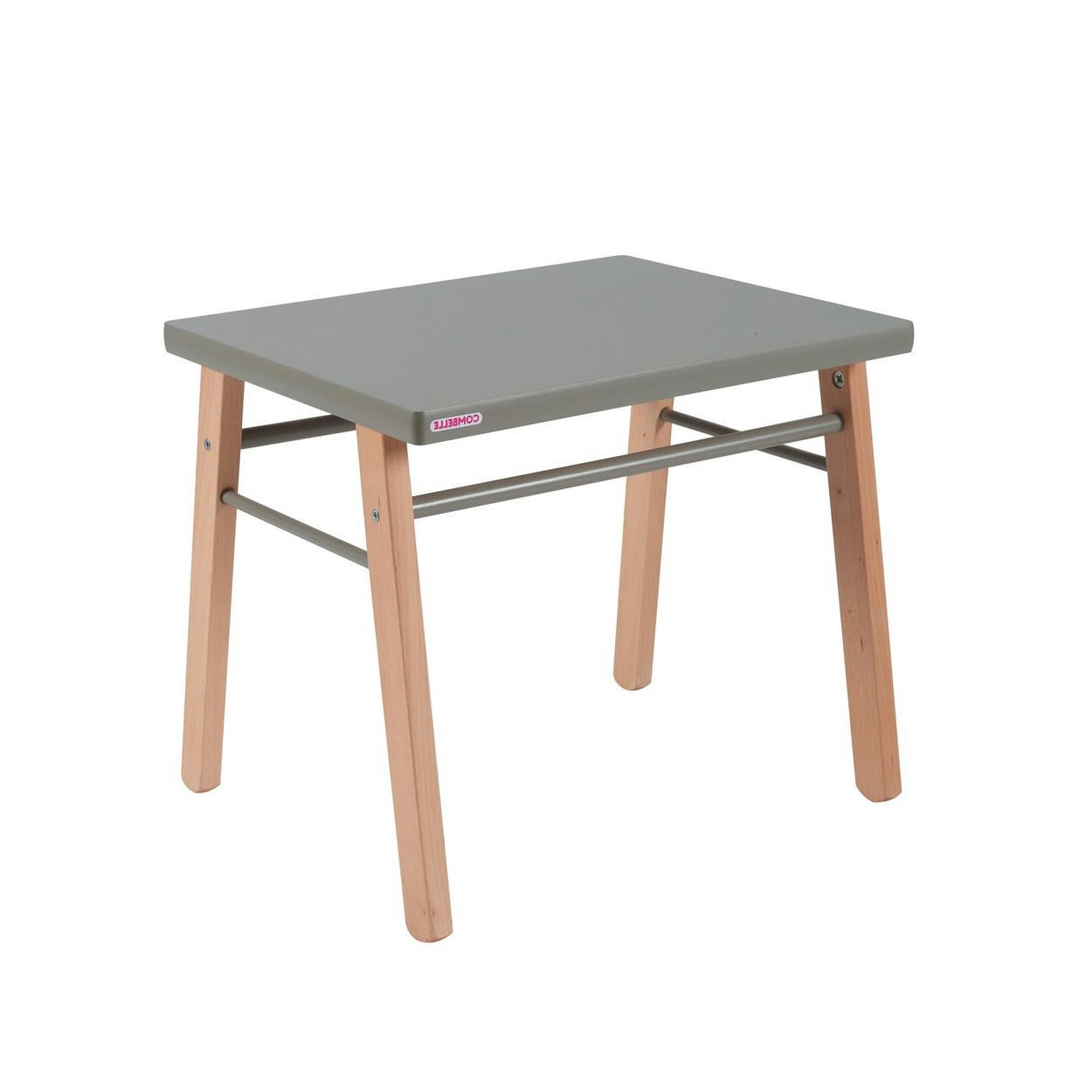 GABRIEL - Bureau enfant en bois coloris naturel et gris clair 50x43x40cm