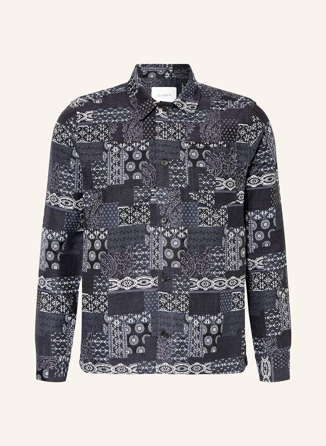 LES DEUX Jacquard-Overshirt LAYTON
