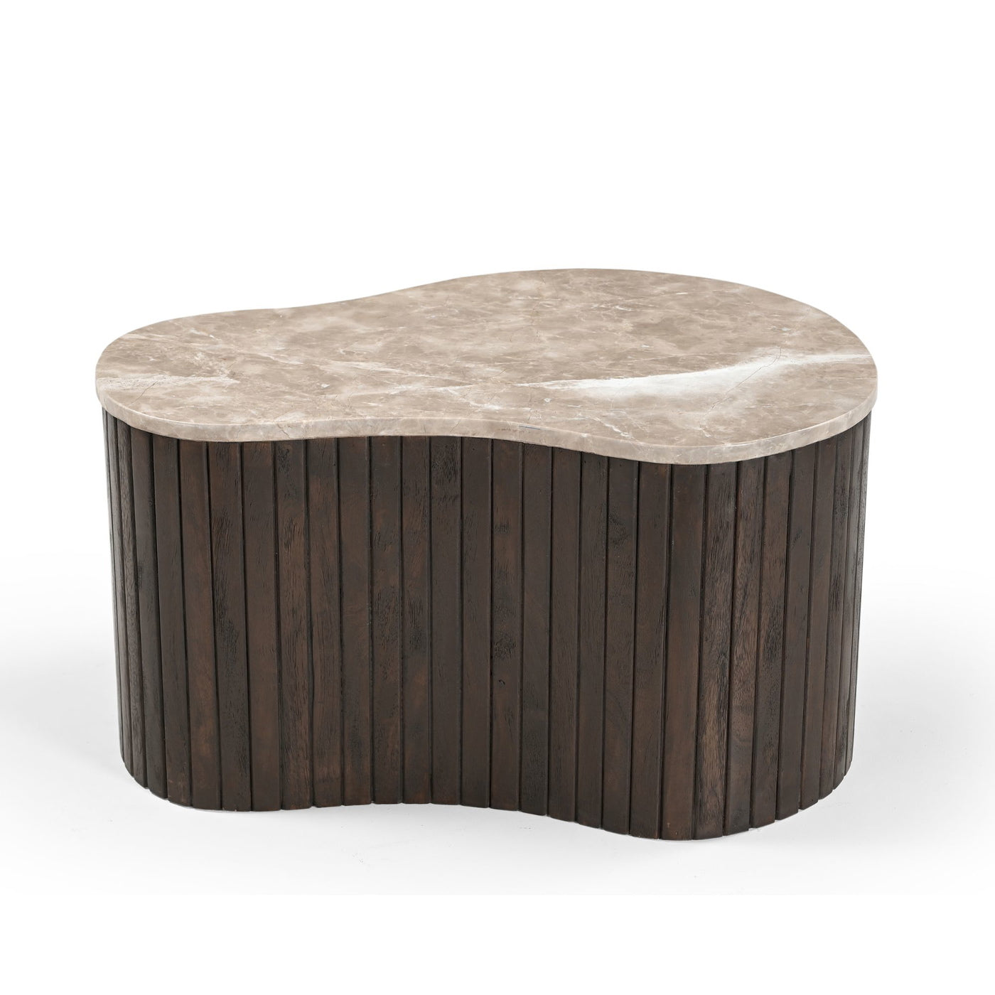Starfurn Salontafel Nomi - Organisch Hout/Marmer - 70x50x38cm