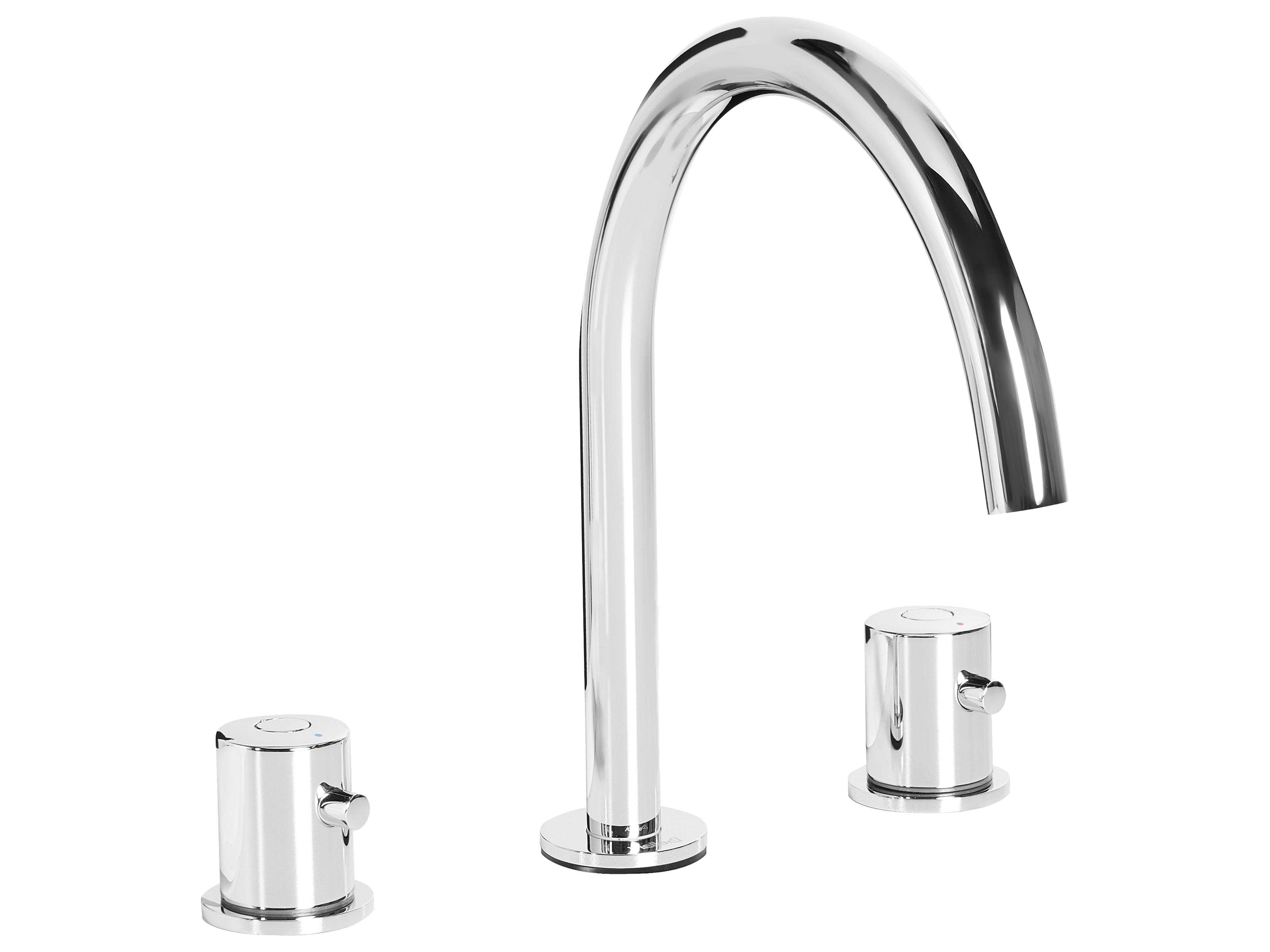 Basin Mixer Tap PILCOMAYO Brass Silver
