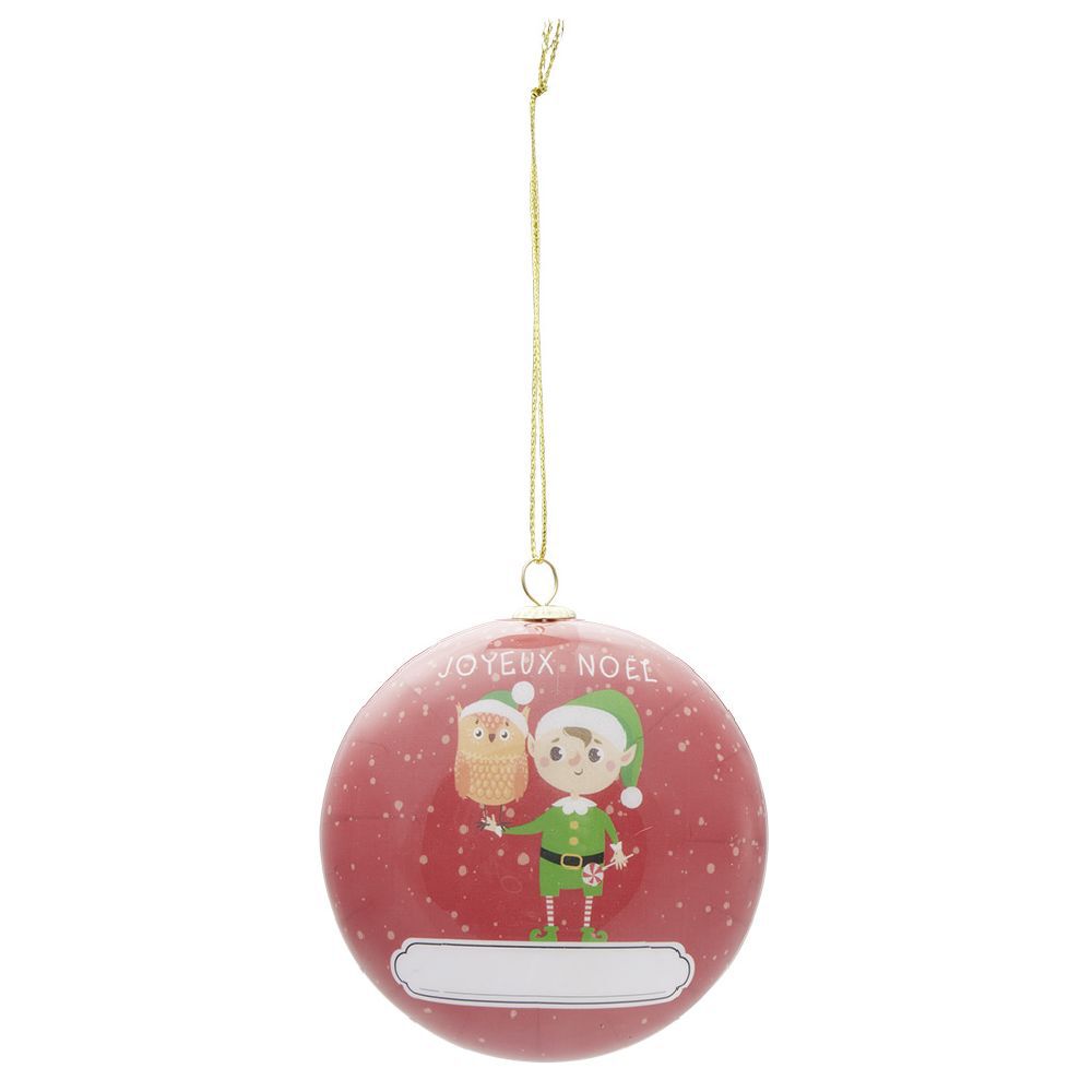 Boule de No&euml;l personalisée Ø8x3,5 cm
