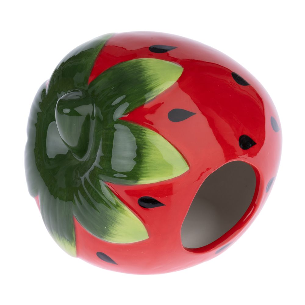 TIAKI Strawberry Ceramic House for Hamsters & Mice