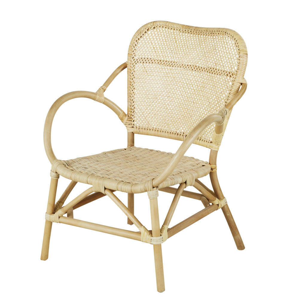 Kintamini Business - Fauteuil à dîner professionnel en rotin beige