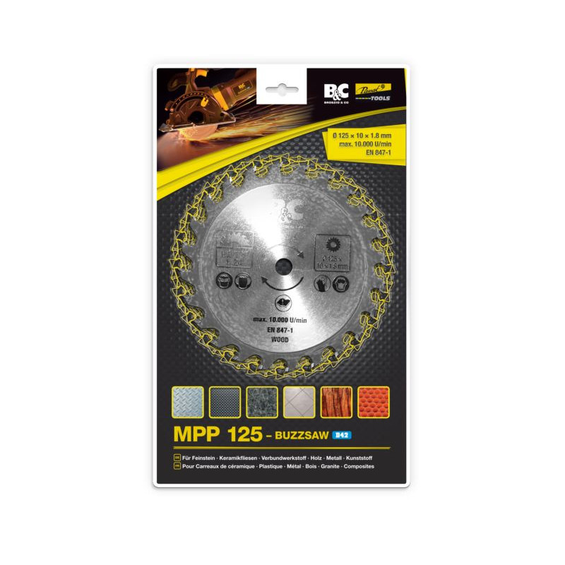 Lame pour scie circulaire Buzzsaw Ø 125 x 10 x 18 mm