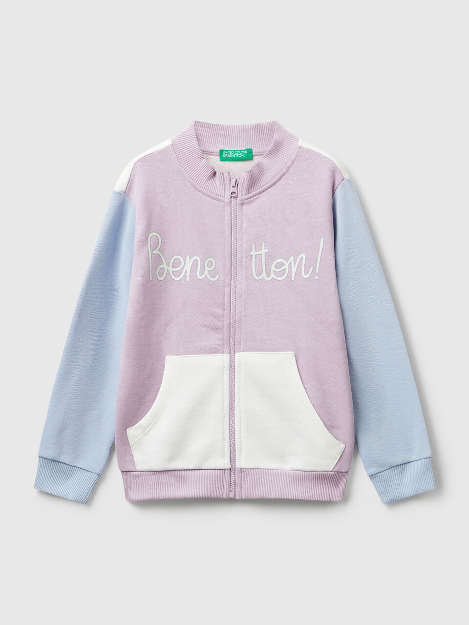 Hoodie with glittery print