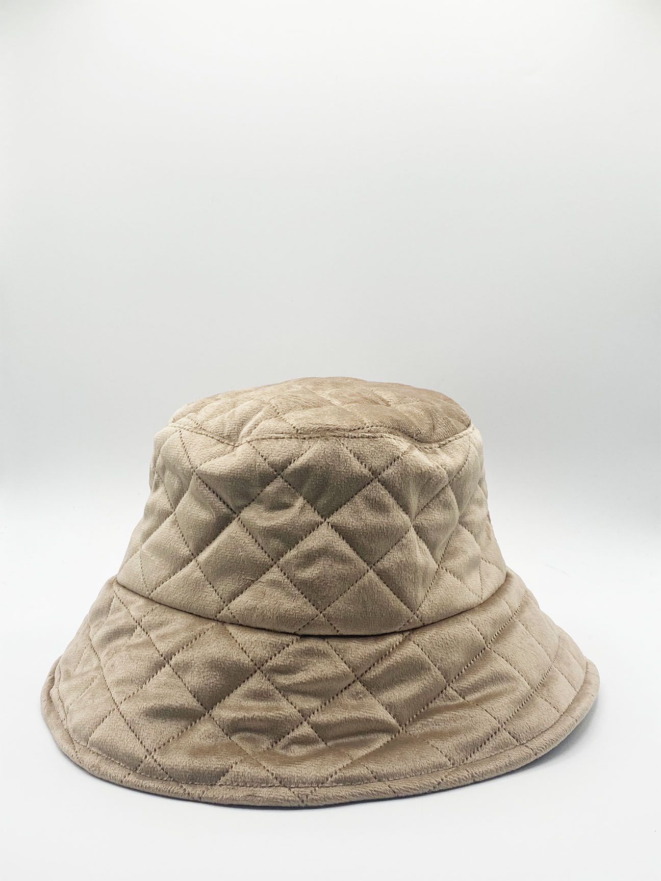 SVNX Beige Quilted Bucket Hat