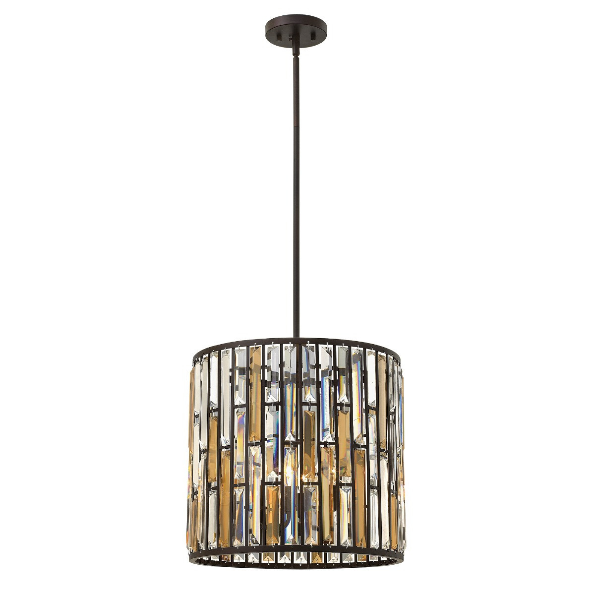 Lampa wisząca vintage brąz Gemma 3xE14x60W wym: 154,3x40,6x40,6 cm Hinkley