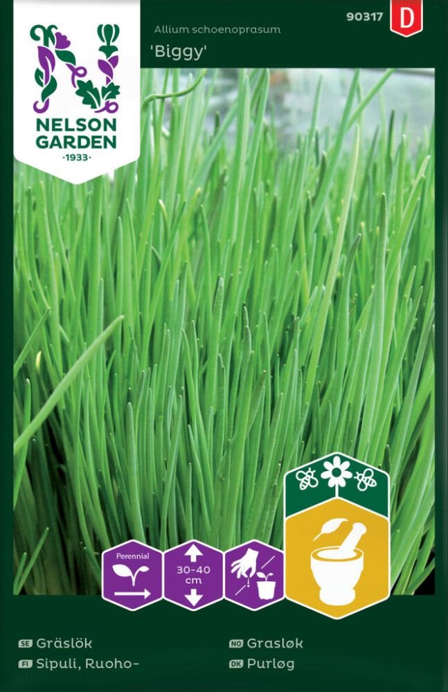 GRØNNSAKSFRØ NELSON GARDEN GRASLØK BIGGY