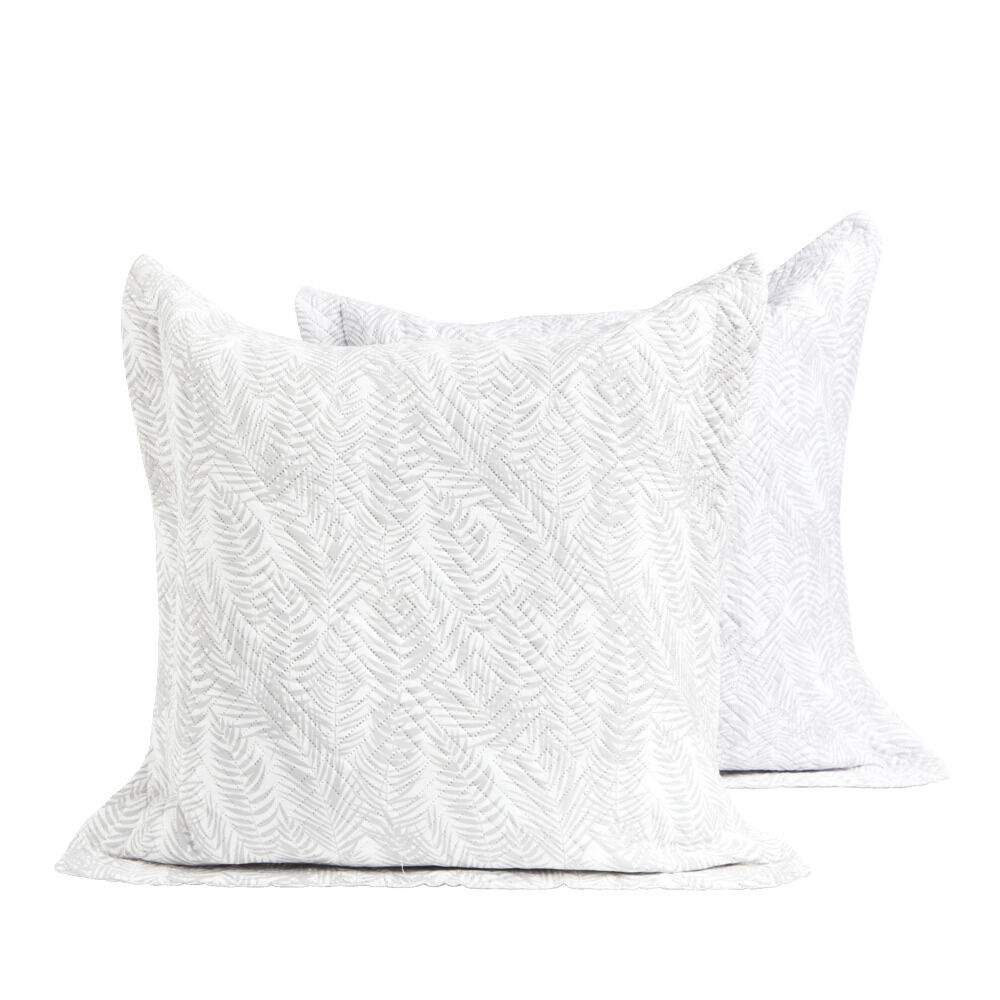 Lot de 2 taies d'oreillers boutis 50x70cm ou 65x65cm
