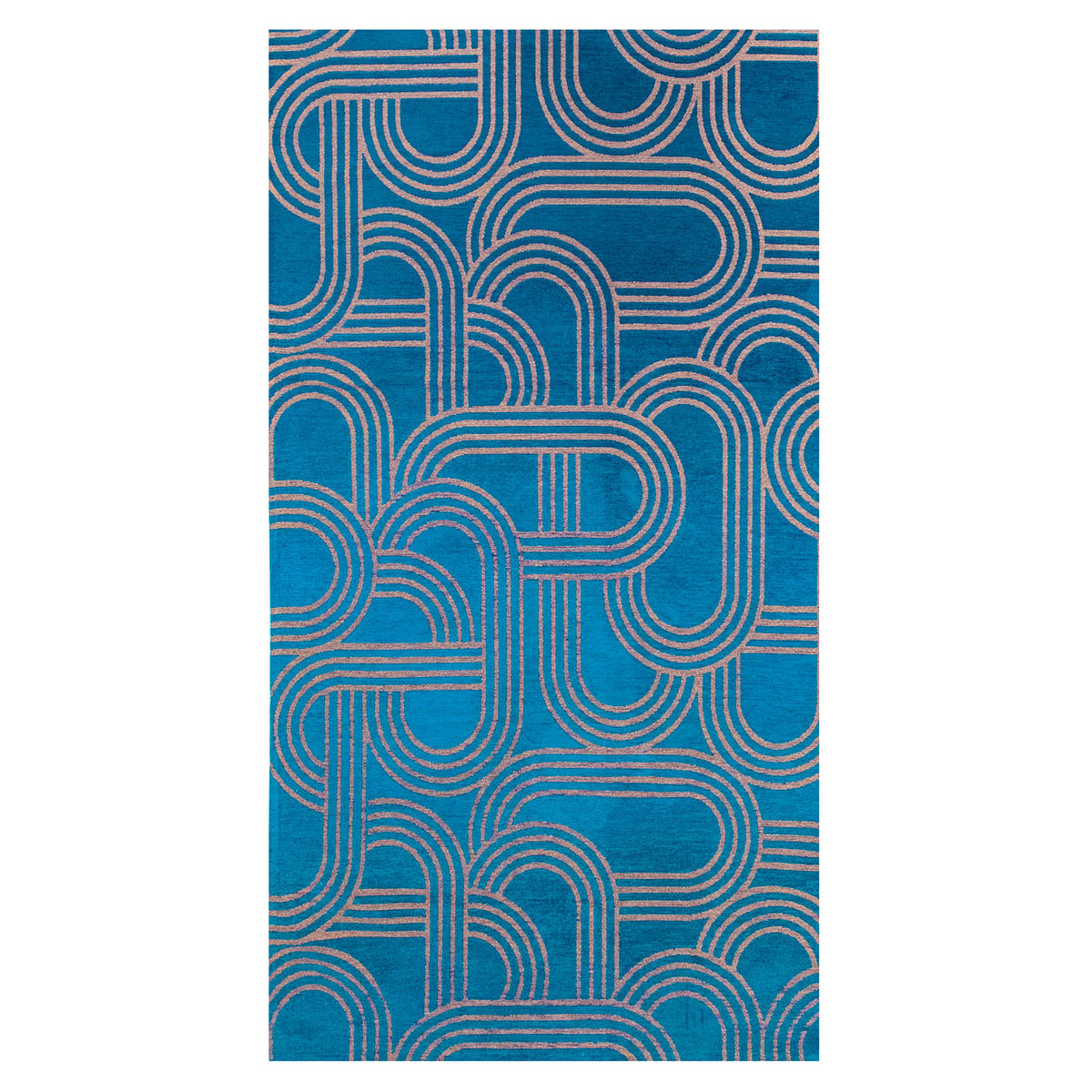 Lola&Moi vloerkleed Night Fever - blauw - 80x150cm