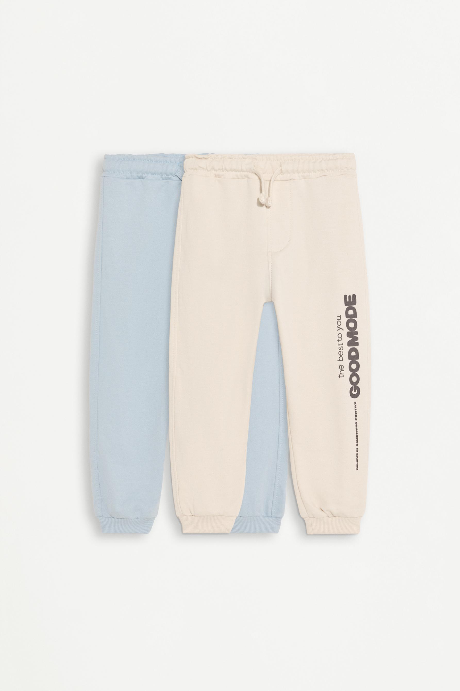Pack 2 pantalones felpa combinados