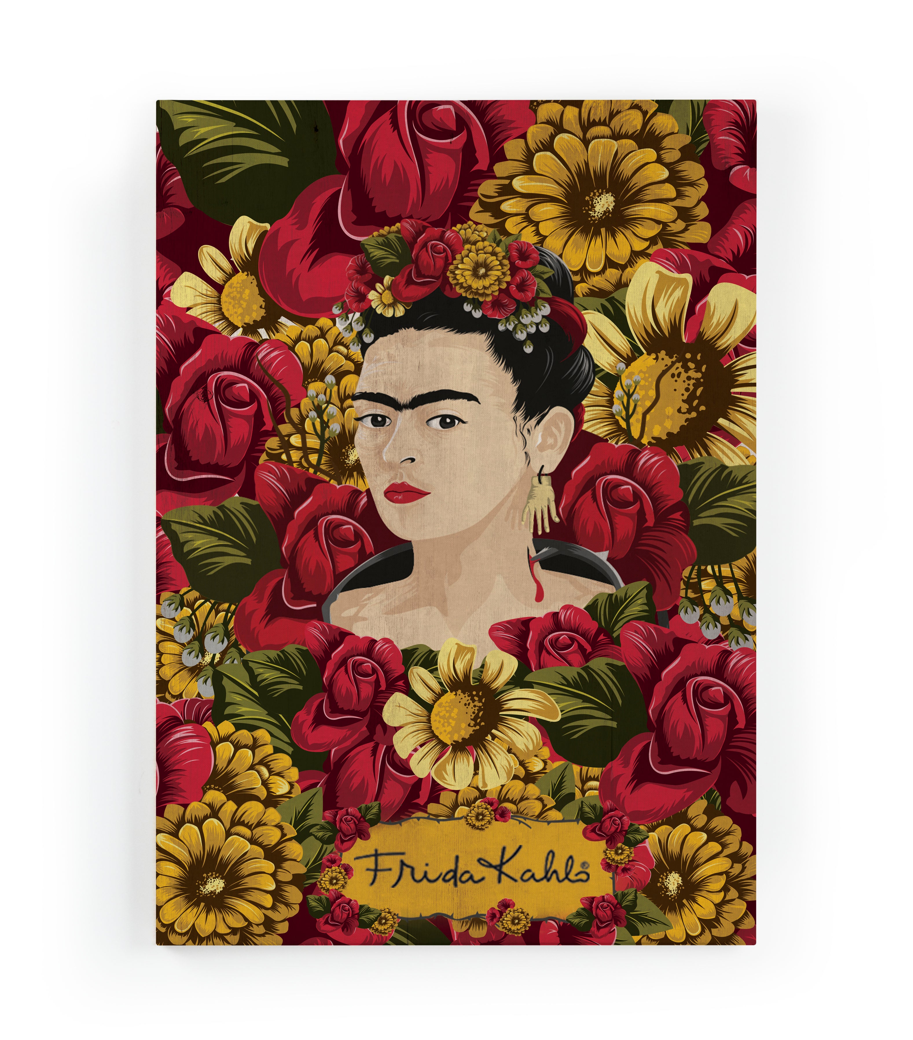 Canvas 60x40 Afdruk Frida’s Bloemen