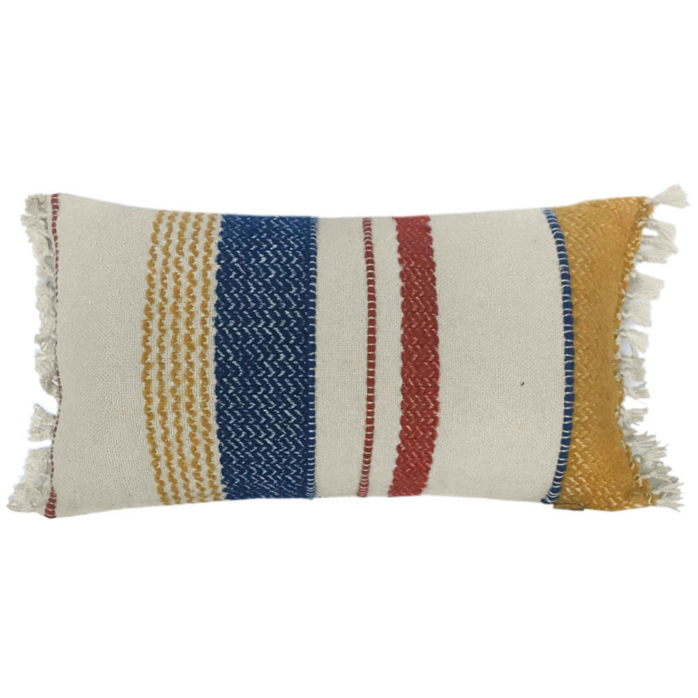 BERBER - Coussin multicolore bleu 37x70