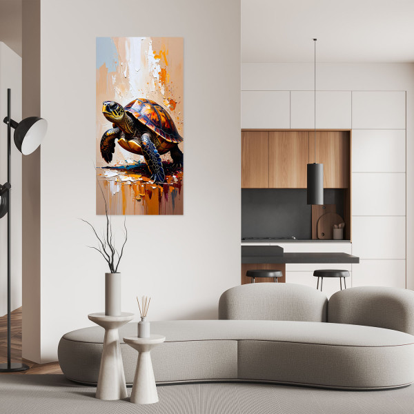 Naklejka na ścianę do salonu sypialni Feeby Żółw Morze Ocean Natura 40x80