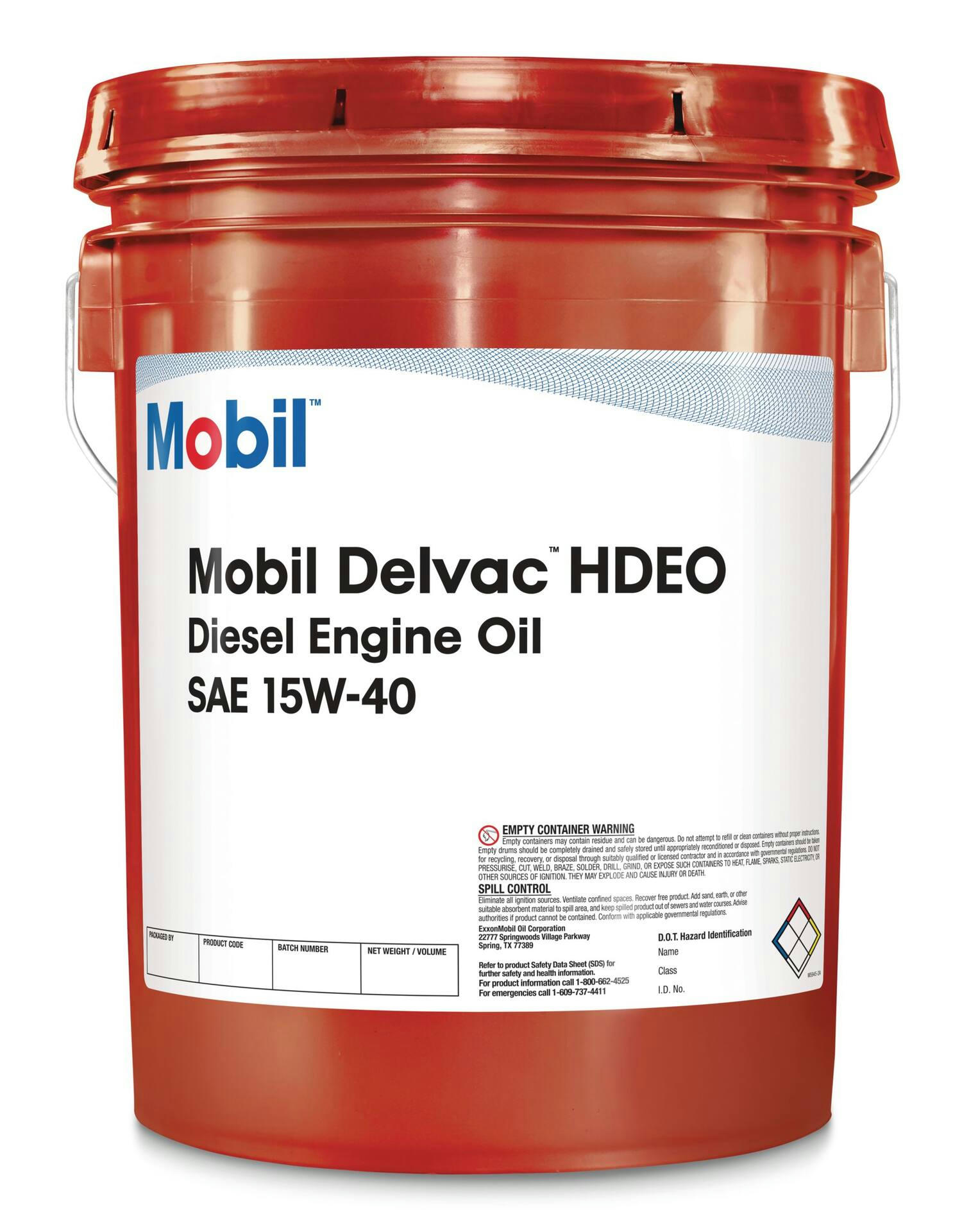 Mobil Delvac 15W40 Heavy Duty Diesel Engine Oil, 18.9-L