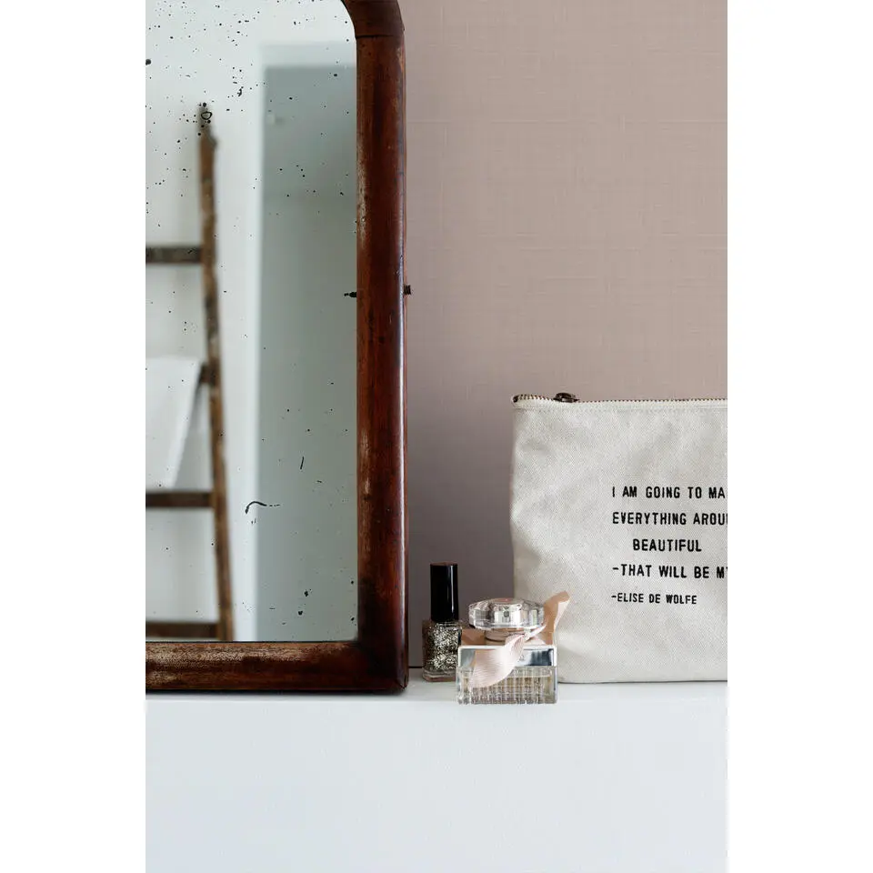 ESTAhome behang linnenstructuur oudroze - 53 cm x 10.05 m