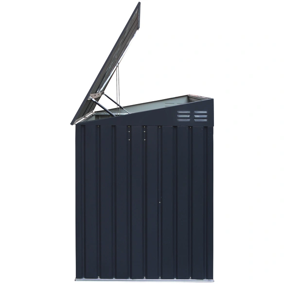 Mülltonnenbox, aus verzinktem Stahl, 172x128x97cm (BxHxT), 480 Liter