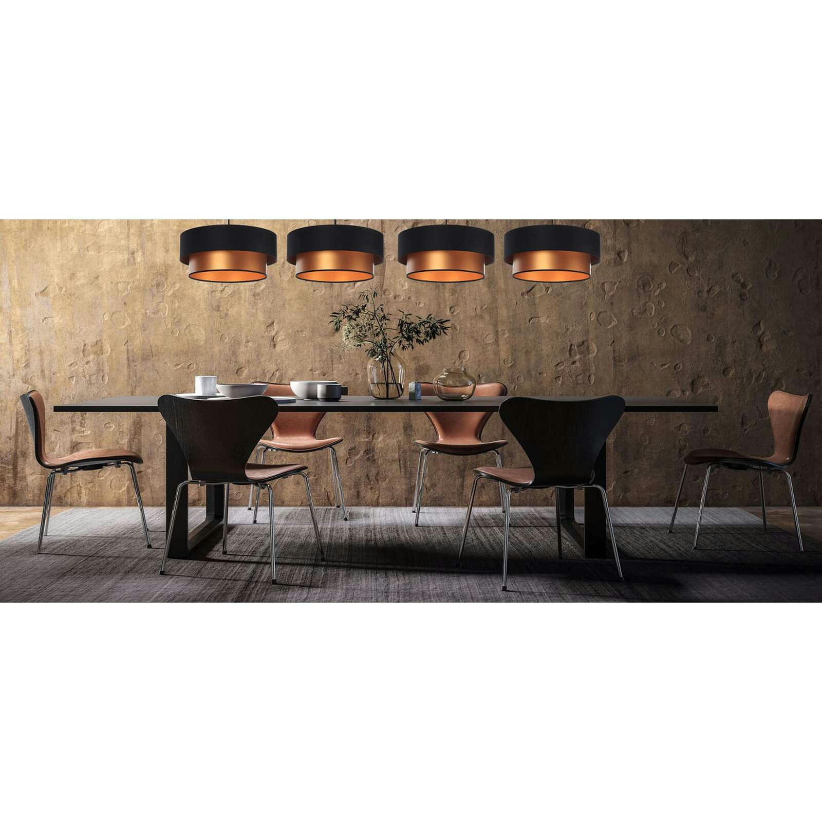 DUO ÉLÉGANT - Suspension Tissu Noir