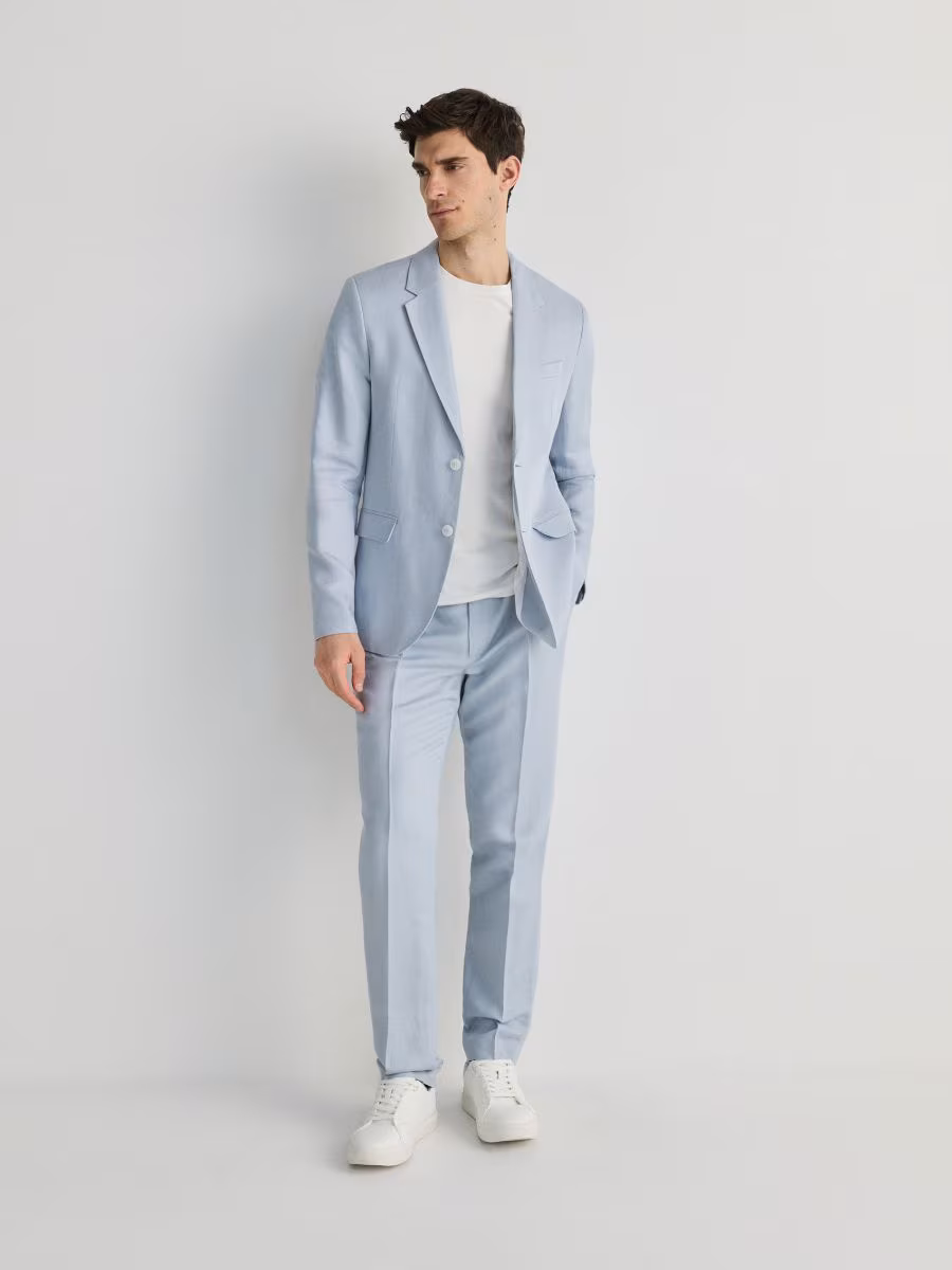 Suit Trousers With Linen Blend