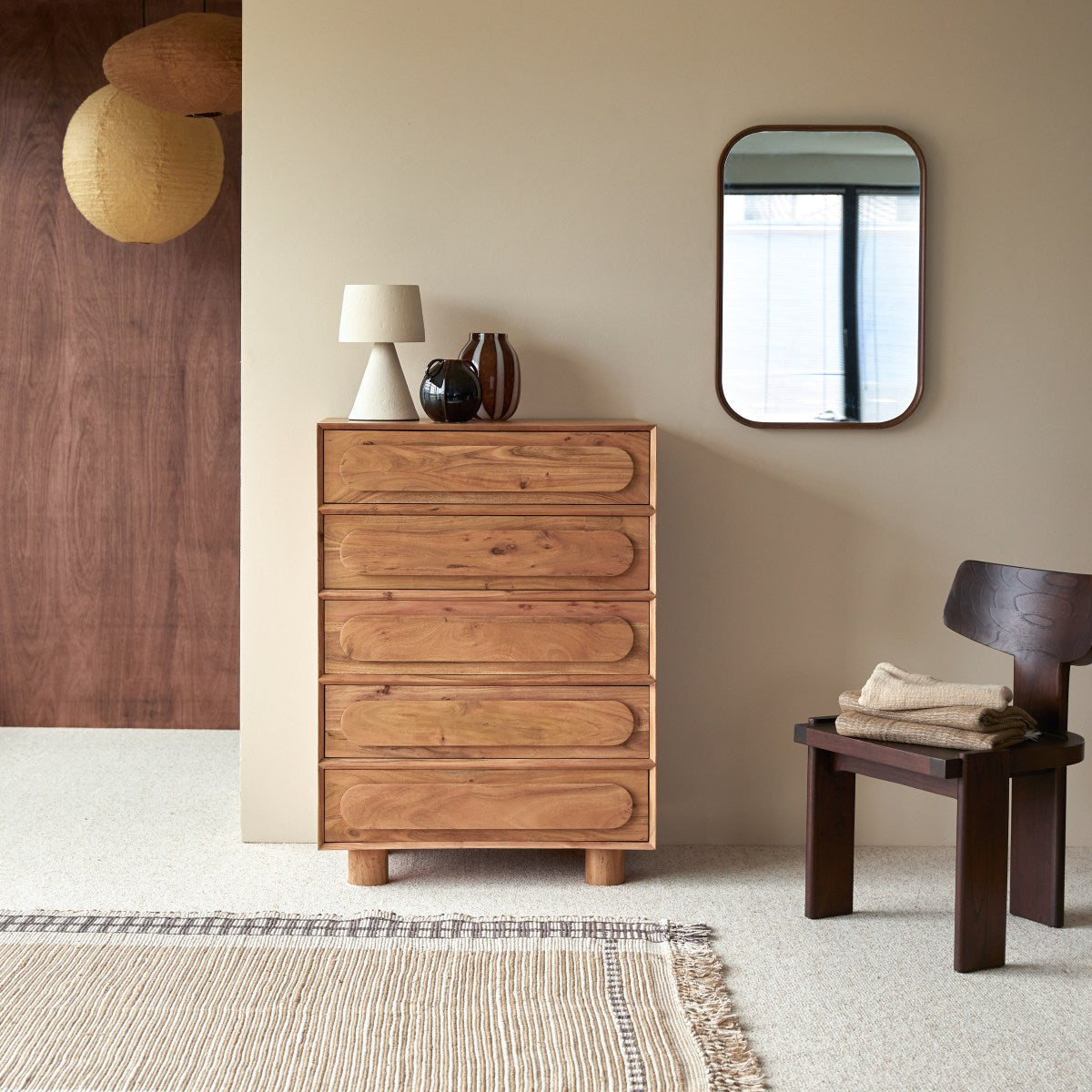 Tikamoon - Olga - Massief acacia ladekast