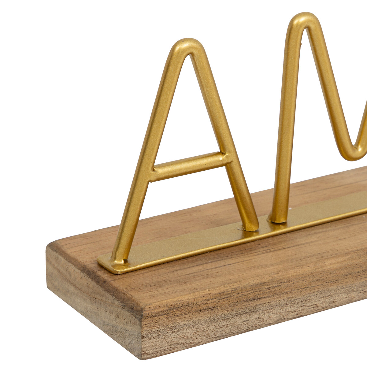 "The floral" word table decoration Wood, L.25.5 cm