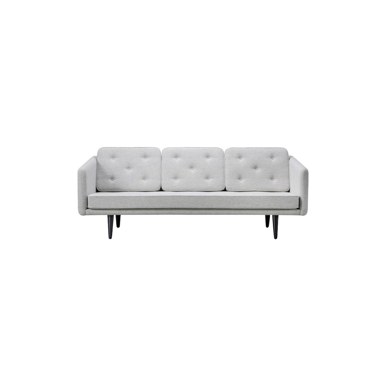 No. 1 2003 3 pers. sofa, lysegr&aring;/sortlakeret eg