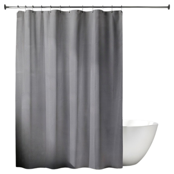 Zasłona prysznicowa Diamond Grey szara 180x200 cm wodoodporna