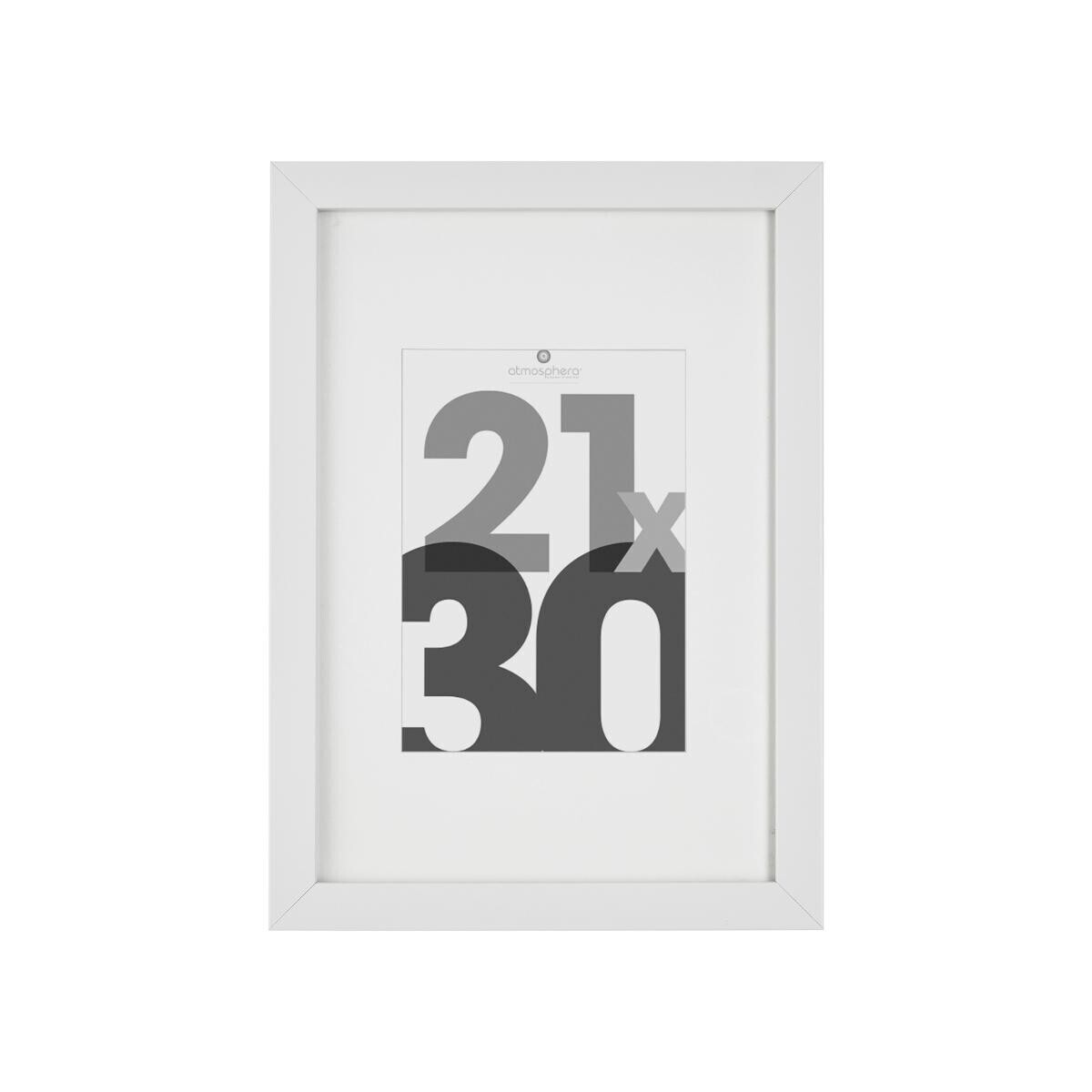 Wooden photo frame"Eva" White, 21x30 cm