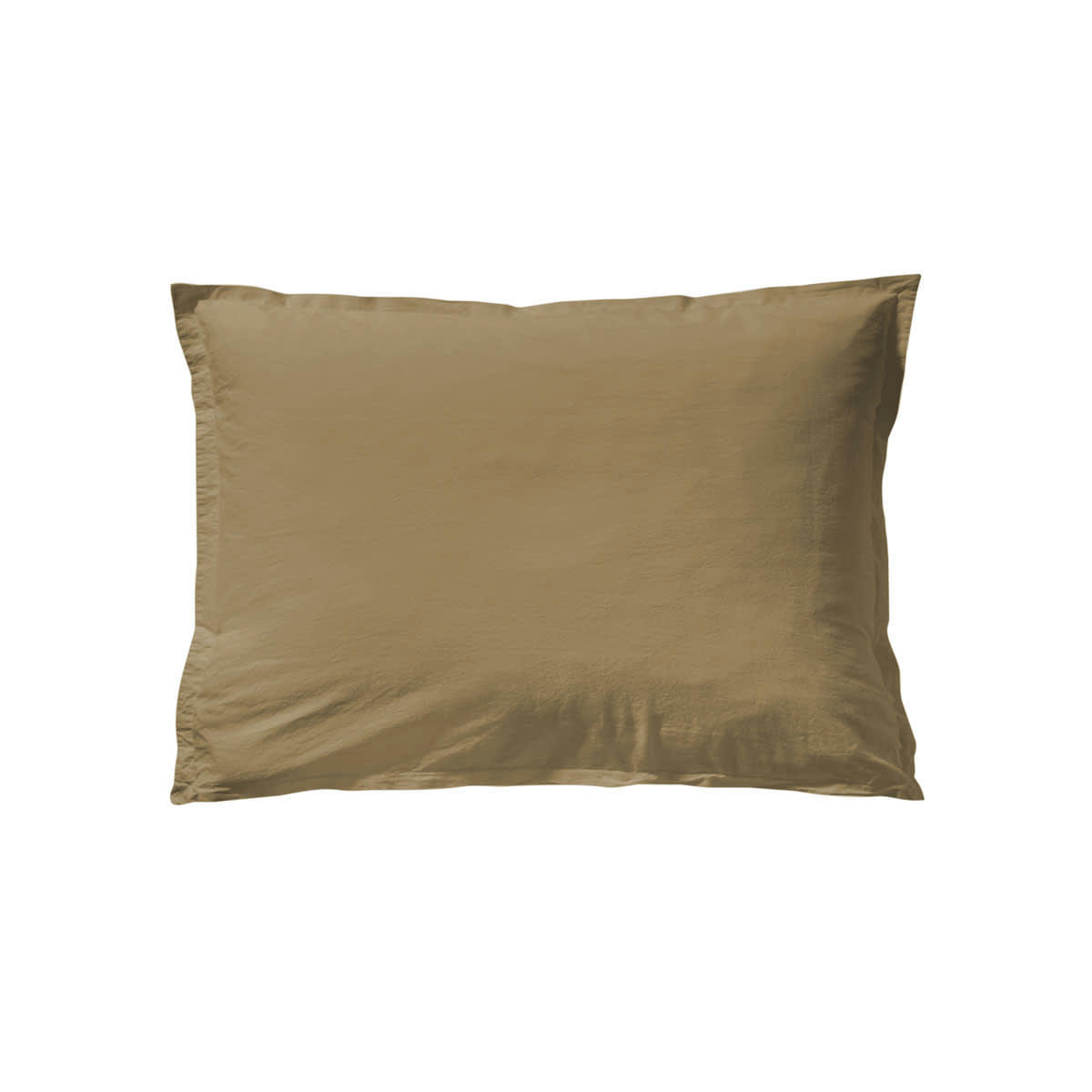 SOFT LINE - Taie d'oreiller en coton lavé ocre 50x70