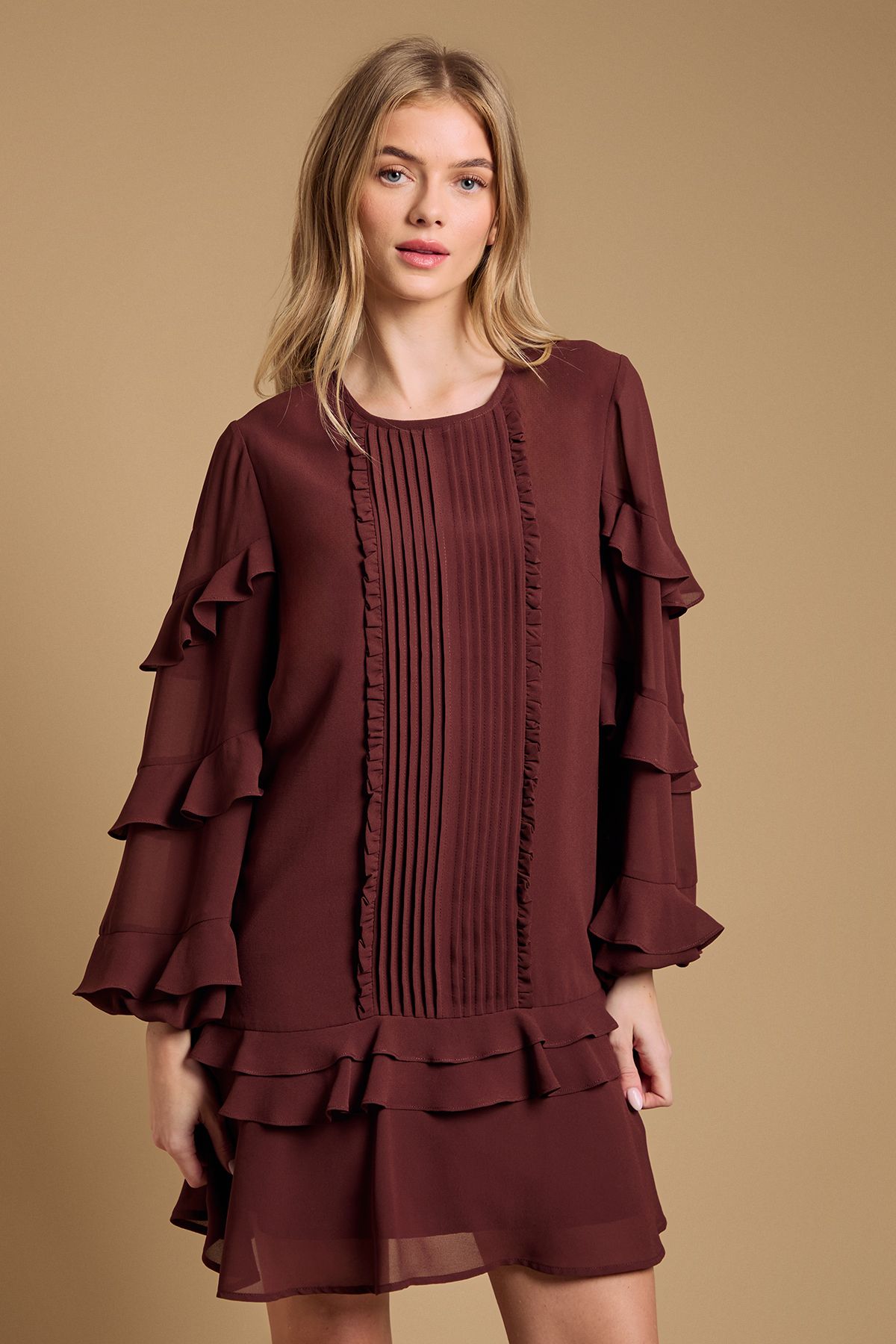 Oasis Ruffle Tiered Mini Dress